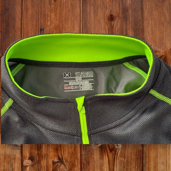 Under Armour Mens Long Sleeve Heatgear Performance Herringbone Half Zip Athletic - Picture 5 of 7